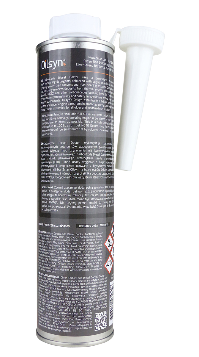 Oilsyn CarbonCode Diesel Doctor - 400ml Back