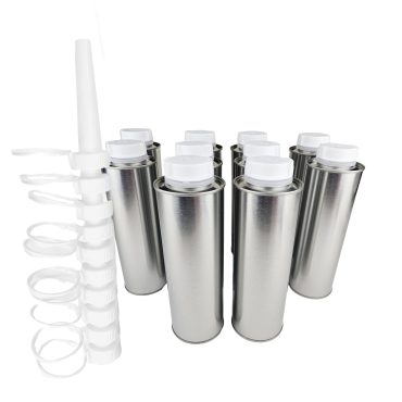 New 200ml Metal Aerosol Can Bottle with Screw Cap, Spout & Pull Ring Seal